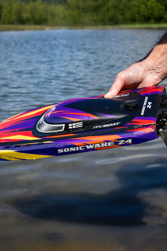 Pro Boat(Red) Sonicwake 24” Self-Righting Brushless Deep-V RTR