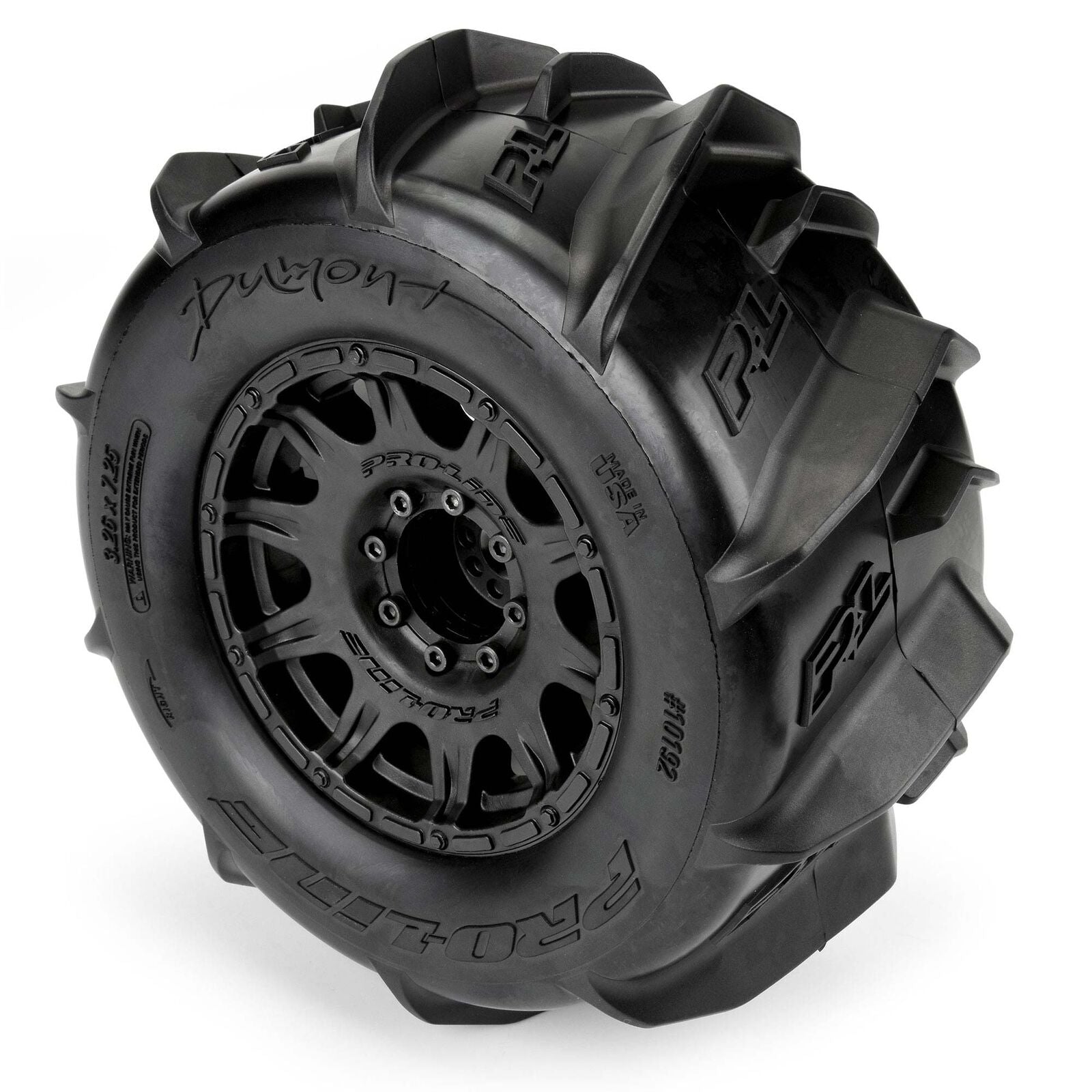 Pro-Line Dumont 3.8" Pre-Mounted Truck Tires (2) (Black) (Z3) w/Raid 8x32 Removable Hex Wheels