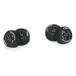 Pro-Line Racing 1/12 Goodyear Eagle Wet Tire F/R MTD Gray Wheels (4): Losi NASCAR