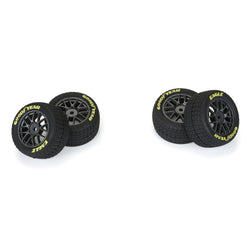 Pro-Line Racing 1/12 Goodyear Eagle Dirt Tire F/R MTD Gray Wheels (4): Losi NASCAR