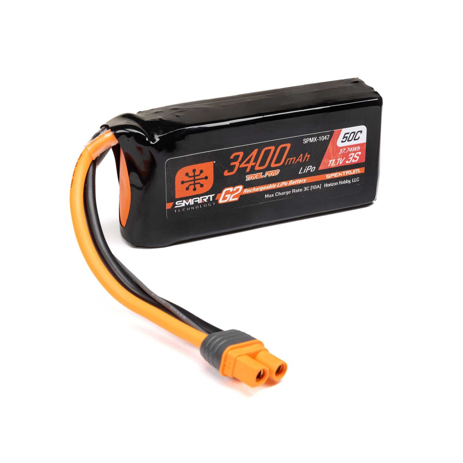 Spektrum RC 3S Smart G2 Trail Pro LiPo 50C Battery Pack (11.1V/3400mAh) w/IC3 Connector