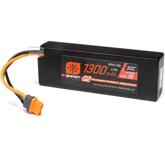 Spektrum 3S 30C Smart G2 LiPo Battery: IC2 11.1V 1300mAh