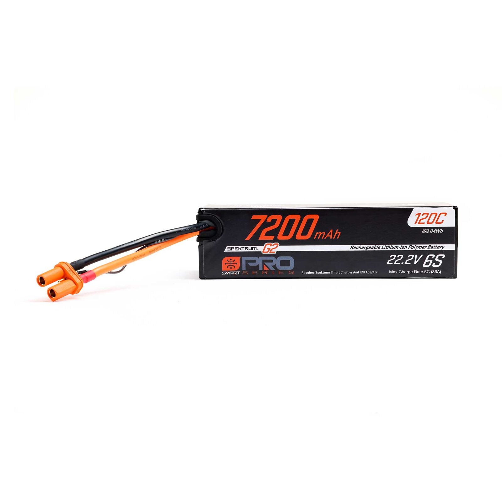 Spektrum 22.2V 7200mAh 6S 120C Smart G2 LiPo: IC5
