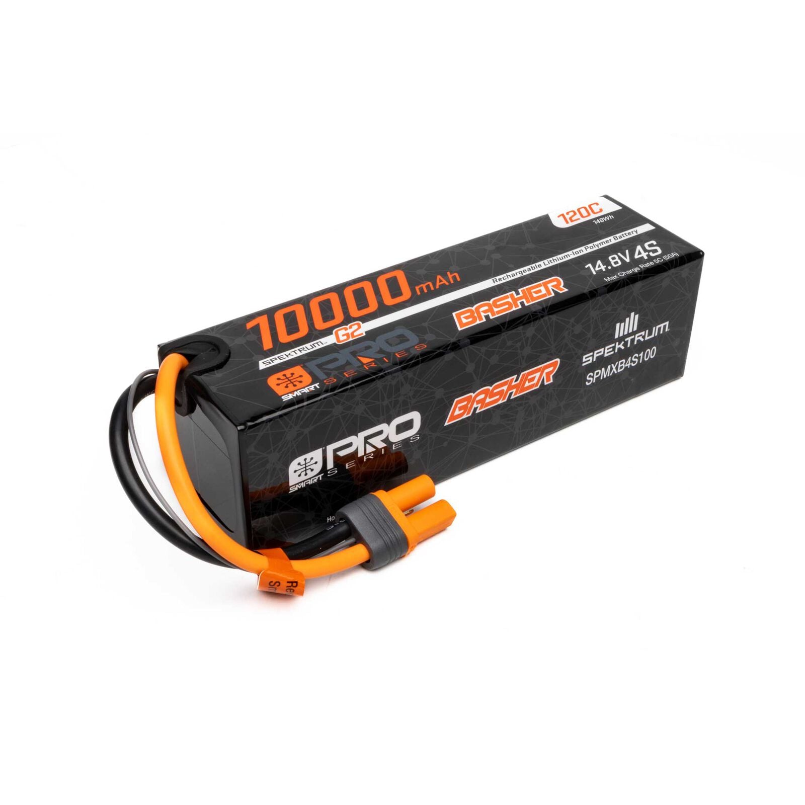 Spektrum 4S 120C Smart G2 Pro Basher LiPo: IC5 14.8V 10000mAh