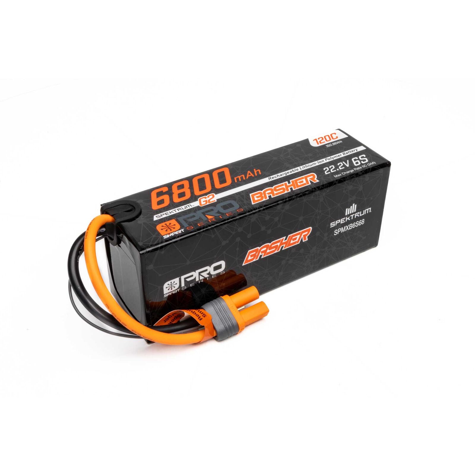 Spektrum RC 22.2V 6800mAh 6S 120C Smart G2 Pro Basher LiPo: IC5