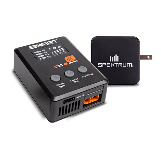 Spektrum USB-C Smart Charger, 65W USB-C GaN Power Supply Combo S100 1x100W