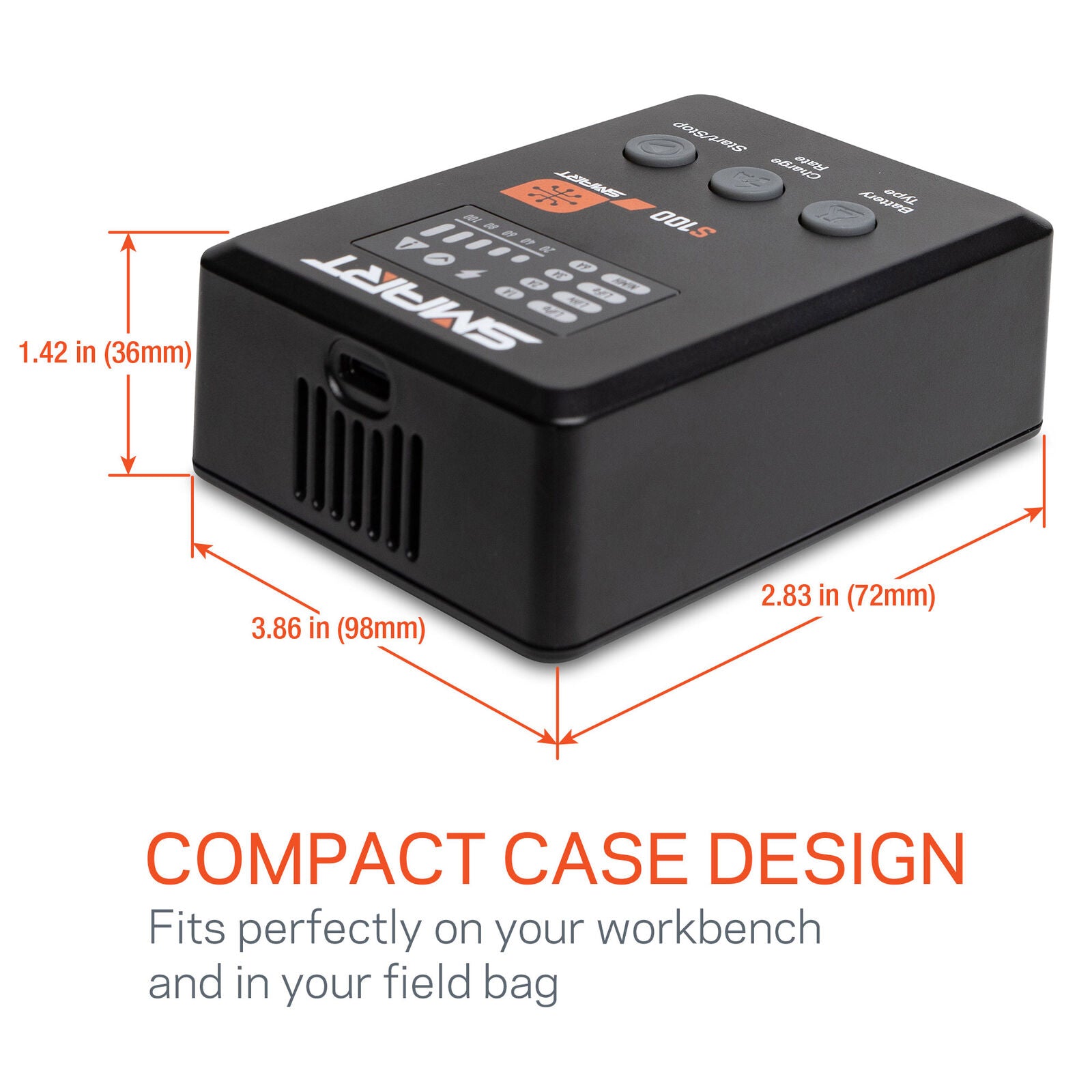 Spektrum USB-C Smart Charger, 65W USB-C GaN Power Supply Combo S100 1x100W