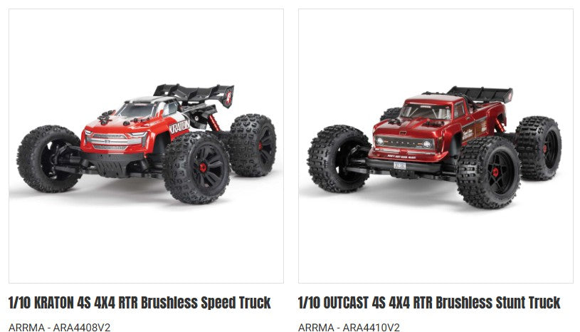 Arrma Kraton/Outcast 4S BLX Front Suspension Arms (2)