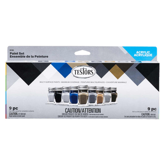 Testors Aircraft Spray Acrylic Airbrush Paint Set (9)