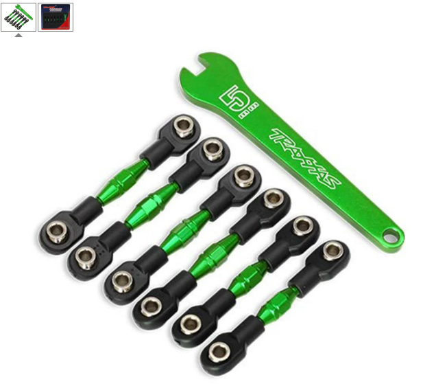 Traxxas 4-Tec 3.0/2.0 VXL Aluminum Turnbuckles (GREEN)