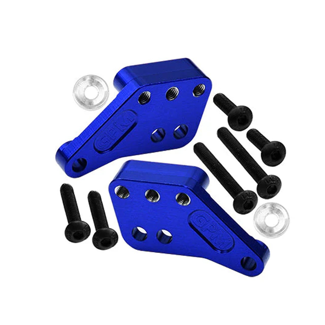 GPM Aluminum 7075 Alloy Front Or Rear Shock Mount Blue for Traxxas Maxx Slash