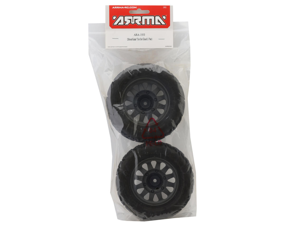 Arrma dBoots 'Katar' Tire Set Glued (2)For 1/10 VORTEKS