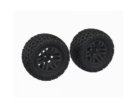 Arrma dBoots 'FORTRESS MT' Tire Set Glued, (Black) (2)1/10 GRANITE 223S