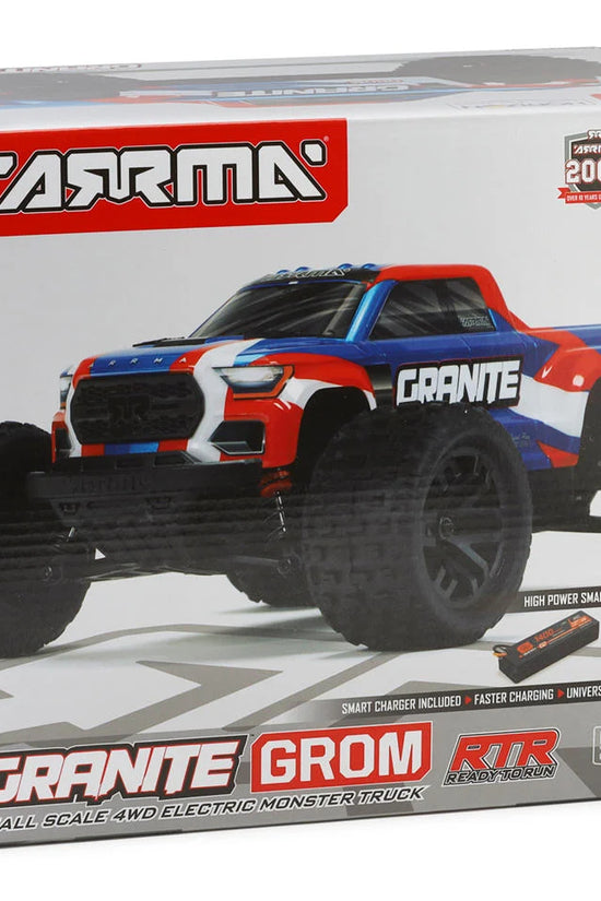 Arrma Granite Grom MEGA 4WD 380 Brushed 1/18 Monster Truck RTR (Blue) w/SLT2 2.4GHz Radio, Battery & Charger