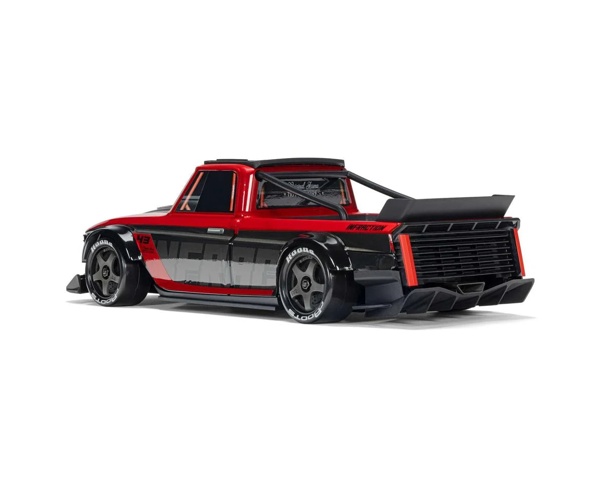 Arrma Infraction Grom 3S BLX 1/12 4WD RTR Brushless Street Bash Truck (Red/Black) w/2.4GHz Radio, DSC, Battery & Charger