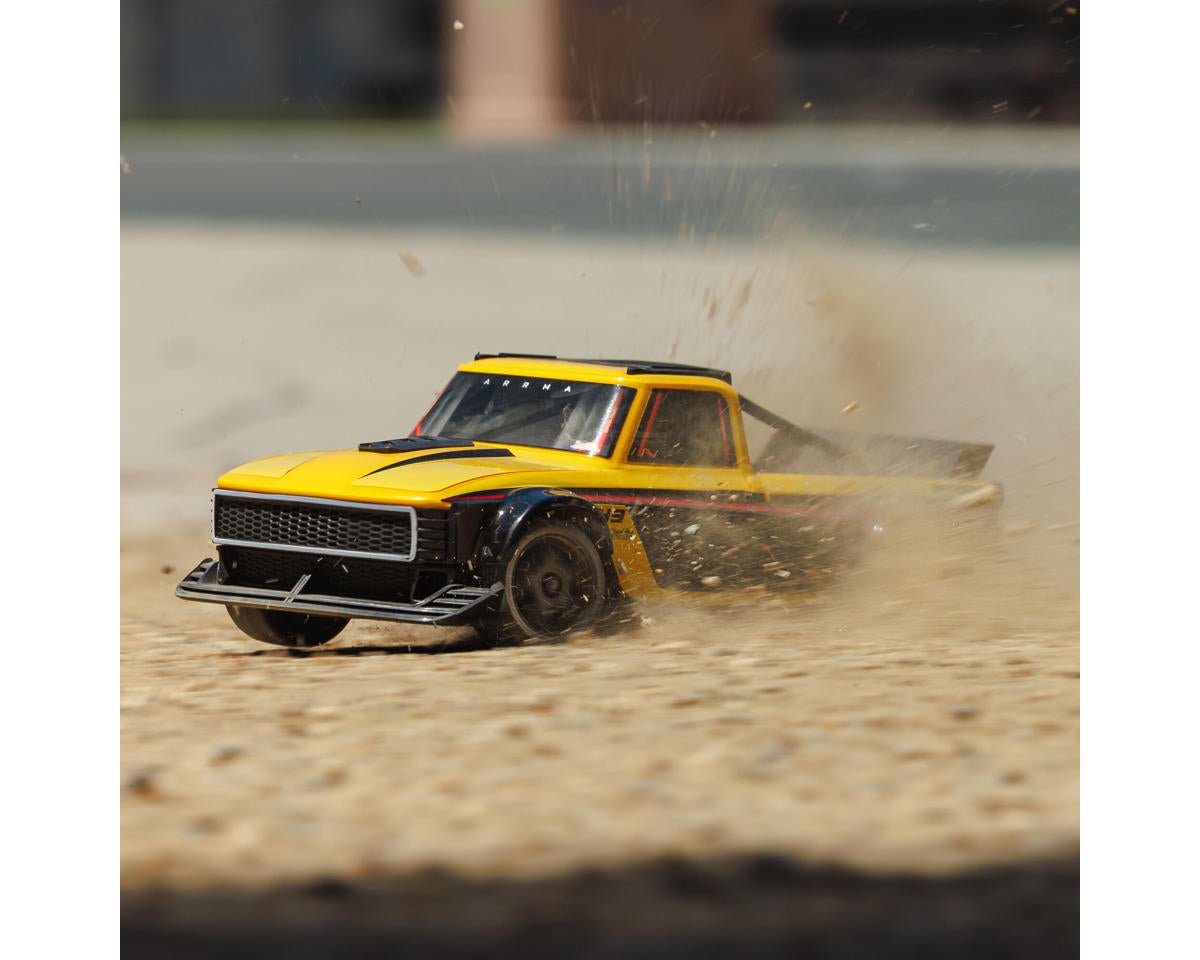 Arrma Infraction Grom 3S BLX 1/12 4WD RTR Brushless Street Bash Truck (Yellow/Black) w/2.4GHz Radio, DSC, Battery & Charger