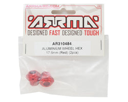 Arrma 17.6mm Aluminum Wheel Hex (Red) (2)