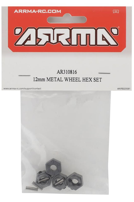 ARRMA AR310816 Wheel Hex Metal 12mm (4) Bigrock/Granite/Senton/Vorteks