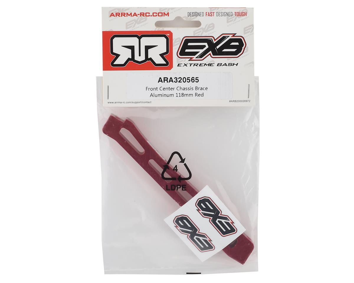 Arrma 320565 EXB 118mm Front Center Aluminum Chassis Brace (Red)