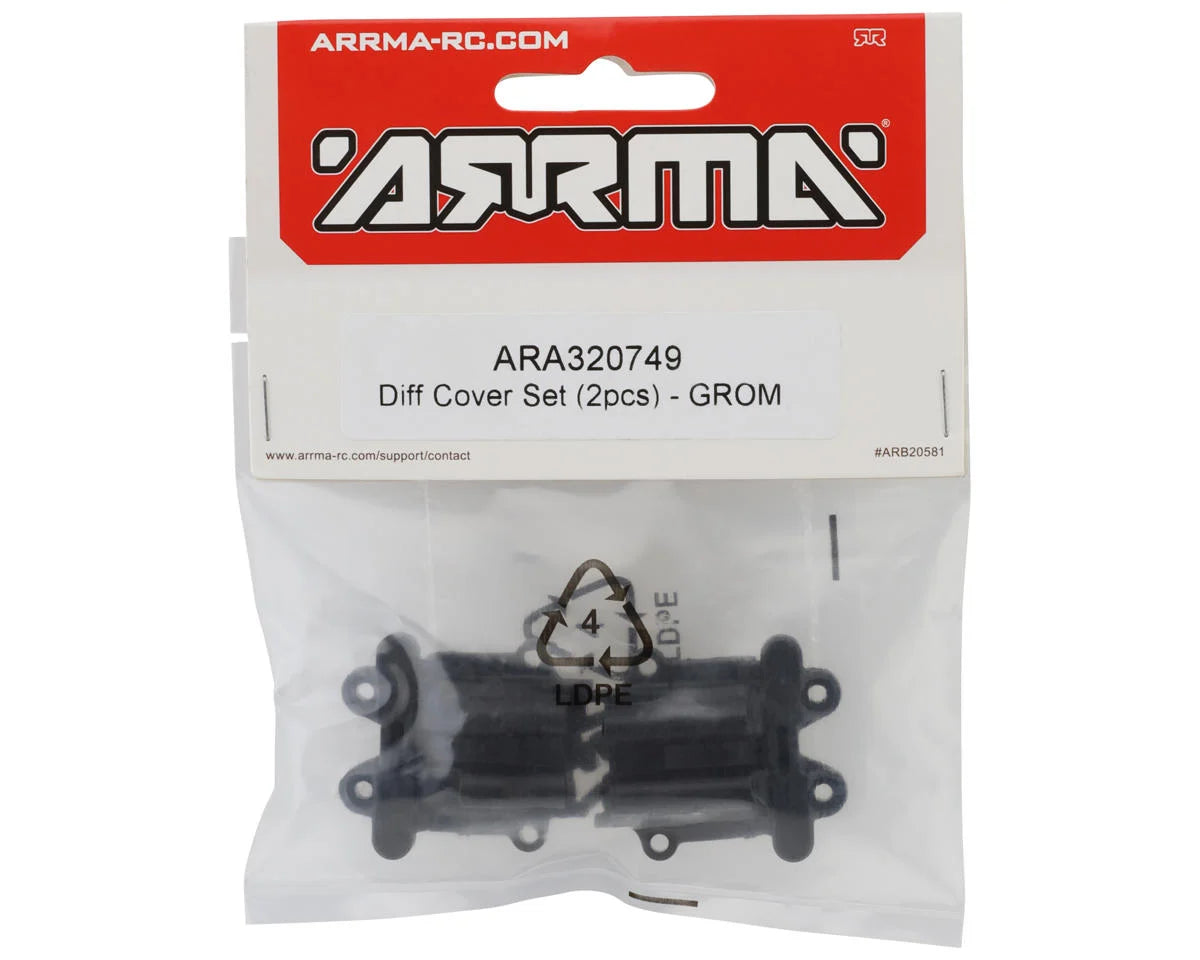 Arrma Differential Cover Set (2)-1/14 TYPHON , 1/12 NASCAR , 1/16 MOJAVE , 1/18 GRANIT