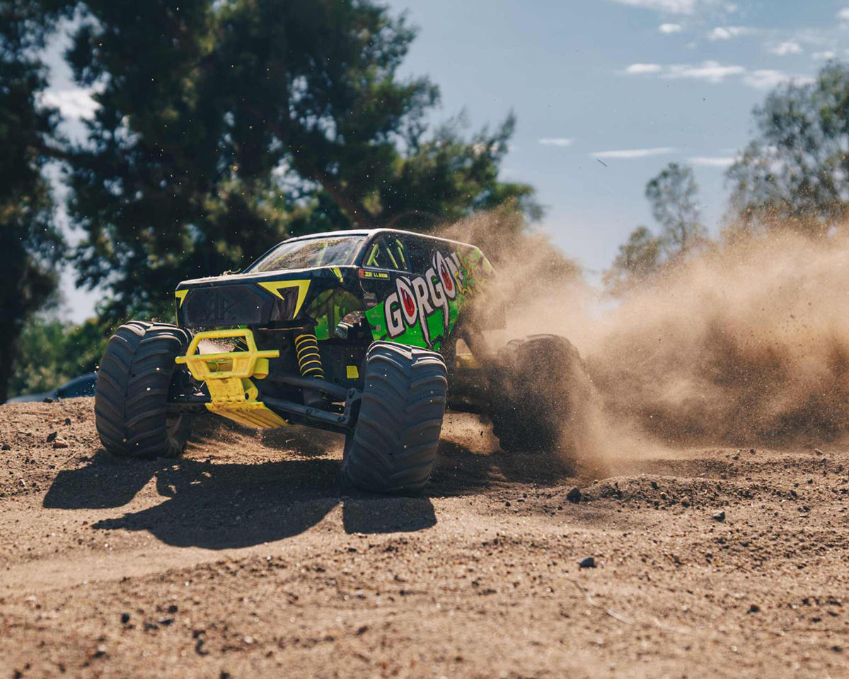 Arrma Gorgon 4X2 MEGA 550 Brushed 1/10 Monster Truck RTR (Yellow) w/SLT2 2.4GHz Radio, Battery & Charger