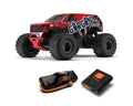 Arrma Gorgon 4X2 MEGA 550 Brushed 1/10 Monster Truck RTR (Red) w/SLT2 2.4GHz Radio, Battery & Charger