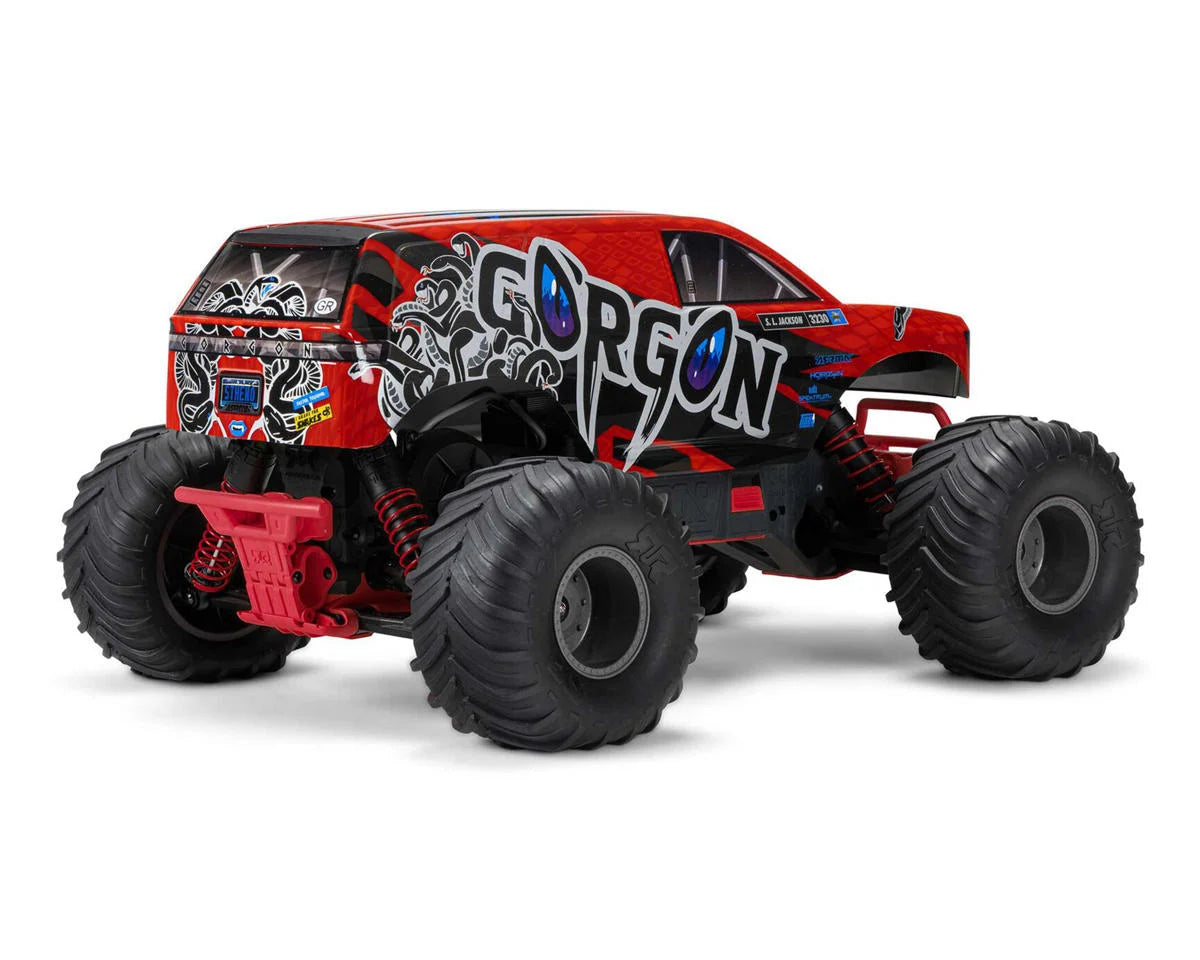 Arrma Gorgon 4X2 MEGA 550 Brushed 1/10 Monster Truck RTR (Red) w/SLT2 2.4GHz Radio, Battery & Charger