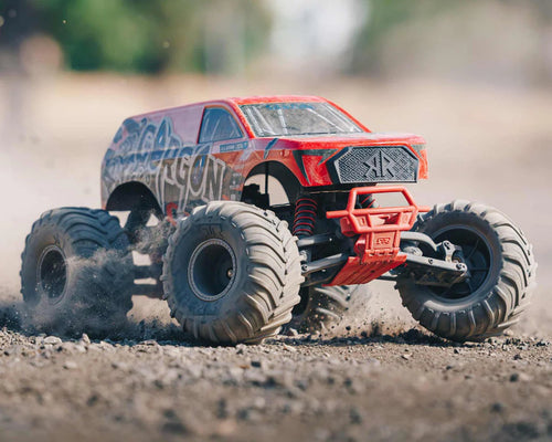 Arrma Gorgon 4X2 MEGA 550 Brushed 1/10 Monster Truck RTR (Red) w/SLT2 2.4GHz Radio, Battery & Charger