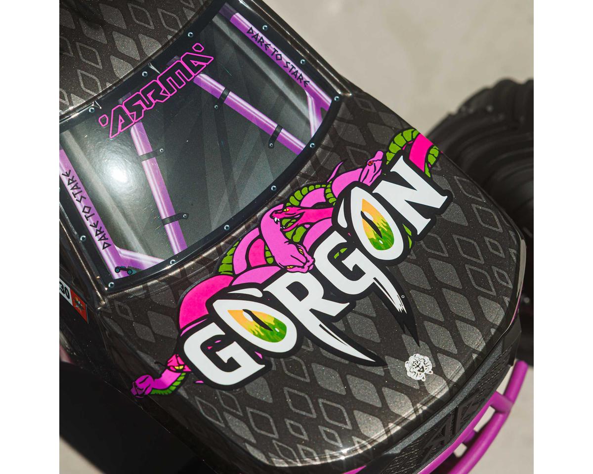 Arrma Gorgon 4X2 MEGA 550 1/10 RTR Brushed Monster Truck (Purple) w/SLT2 2.4GHz Radio, Battery & Charger