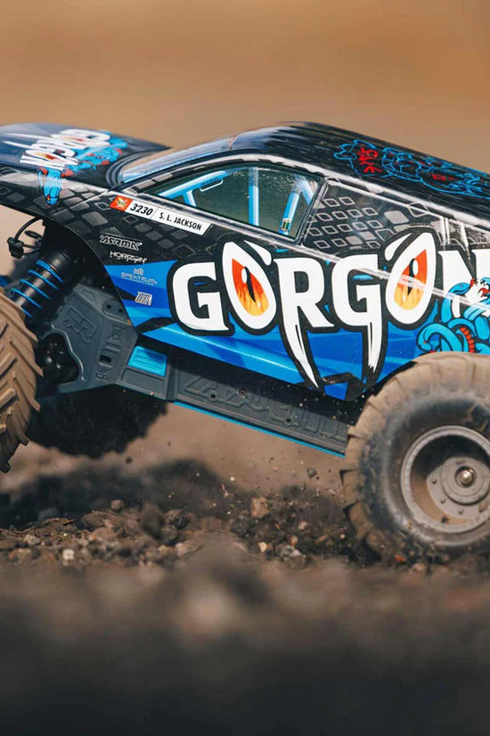 Arrma Gorgon 4X2 MEGA 550 Brushed 1/10 Monster Truck RTR (Blue) w/SLT2 2.4GHz Radio