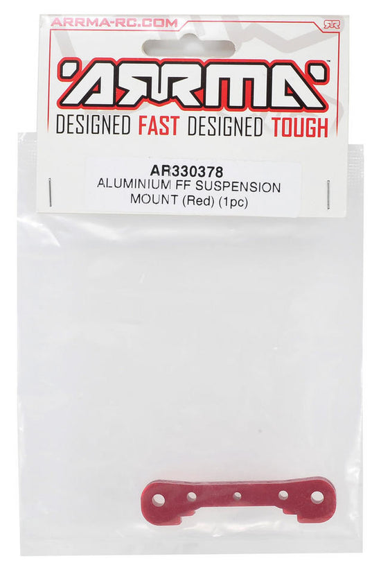 Arrma Aluminum Front/Front Suspension Mount (Red)