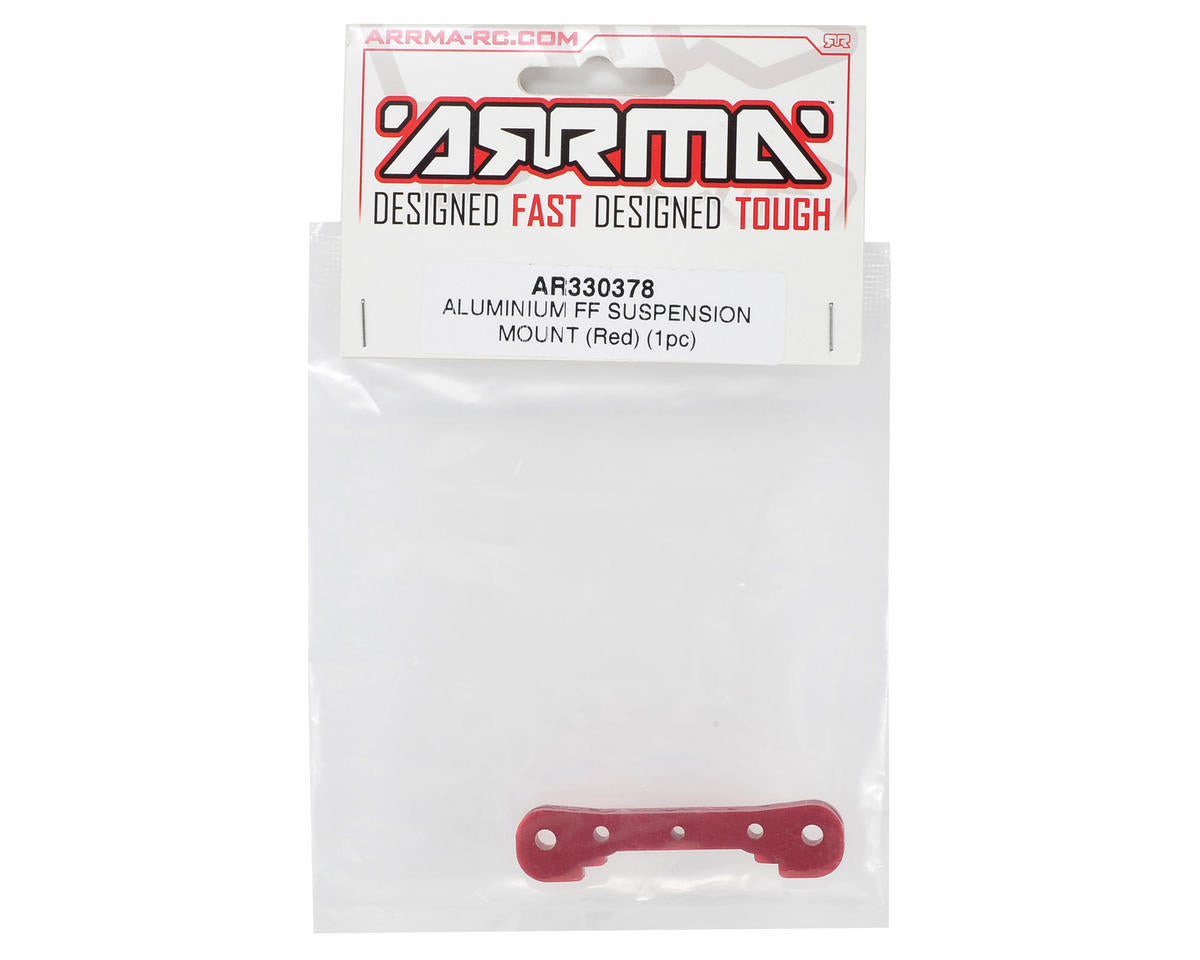 Arrma Aluminum Front/Front Suspension Mount (Red)