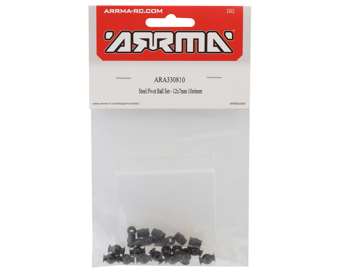 Arrma Steel Pivot Ball Set - 12x7mm 10x6mm 1/10 223S & 1/8 MOJAVE 4S