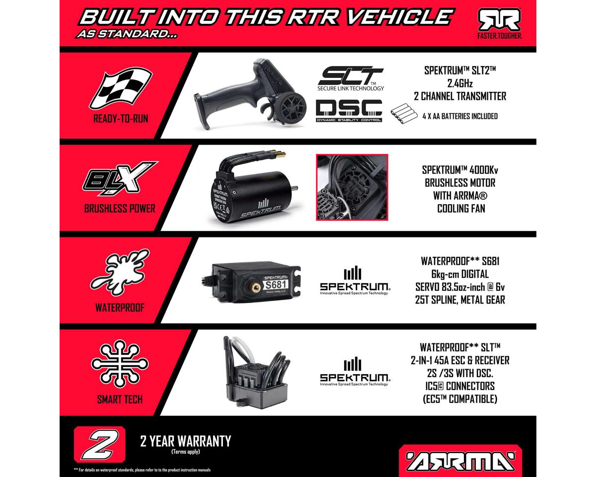 Arrma Vorteks 223S 1/10 BLX Brushless RTR 2WD Stadium Truck (Blue) w/SLT2 2.4GHz Radio & DSC