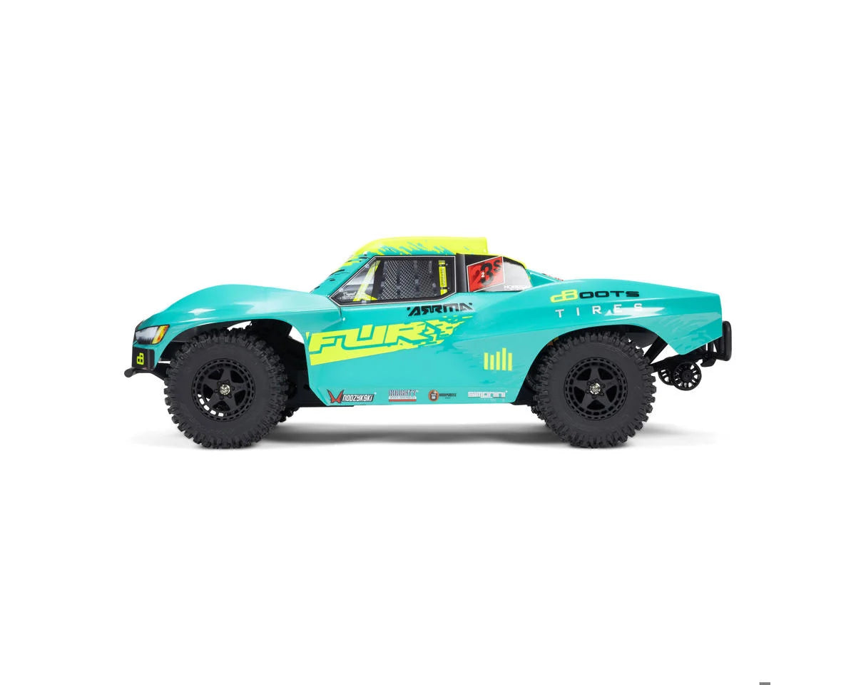 Arrma Fury 223S BLX 1/10 Brushless RTR 2WD Short Course Truck (Green) w/SLT2 2.4GHz Radio & DSC