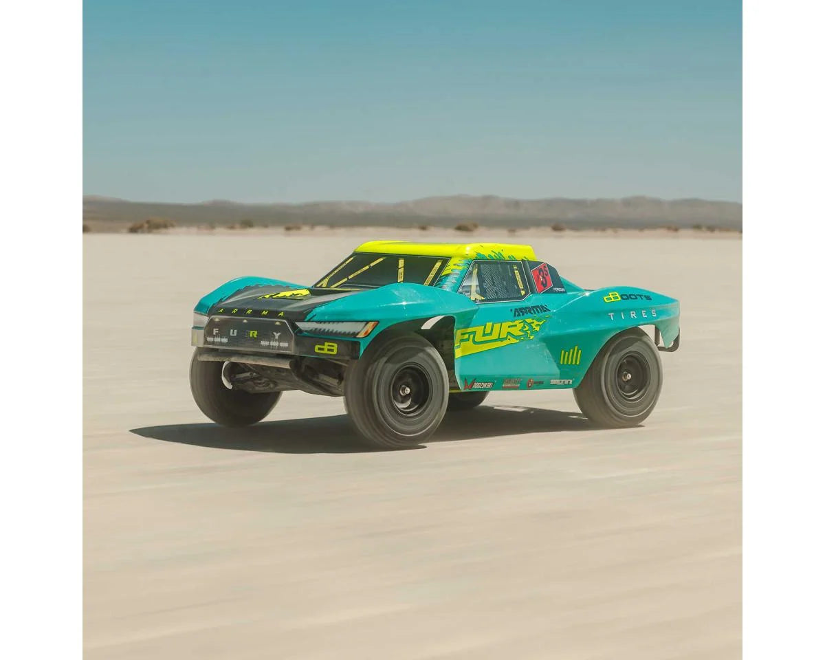 Arrma Fury 223S BLX 1/10 Brushless RTR 2WD Short Course Truck (Green) w/SLT2 2.4GHz Radio & DSC