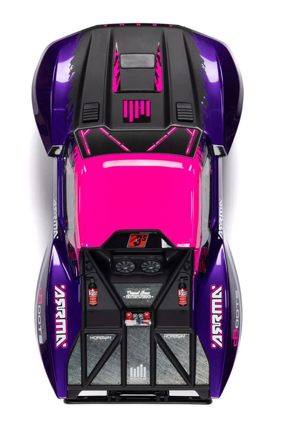 Arrma Fury 223S BLX 1/10 Brushless RTR 2WD Short Course Truck (Purple) w/SLT2 2.4GHz Radio & DSC
