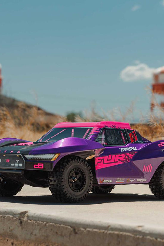 Arrma Fury 223S BLX 1/10 Brushless RTR 2WD Short Course Truck (Purple) w/SLT2 2.4GHz Radio & DSC