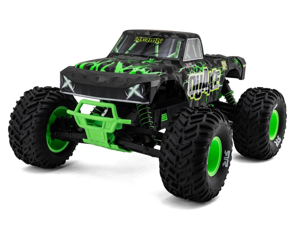 Arrma Quake 223S DSC 1/10 RTR Brushless 2WD Monster Truck (Green) w/SLT2 2.4GHz Radio