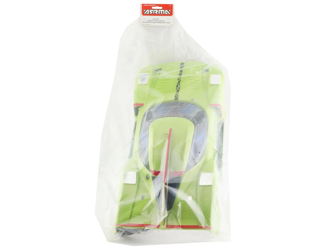 Arrma Vendetta 4X4 3S BLX Pre-Painted Body Set (Green)