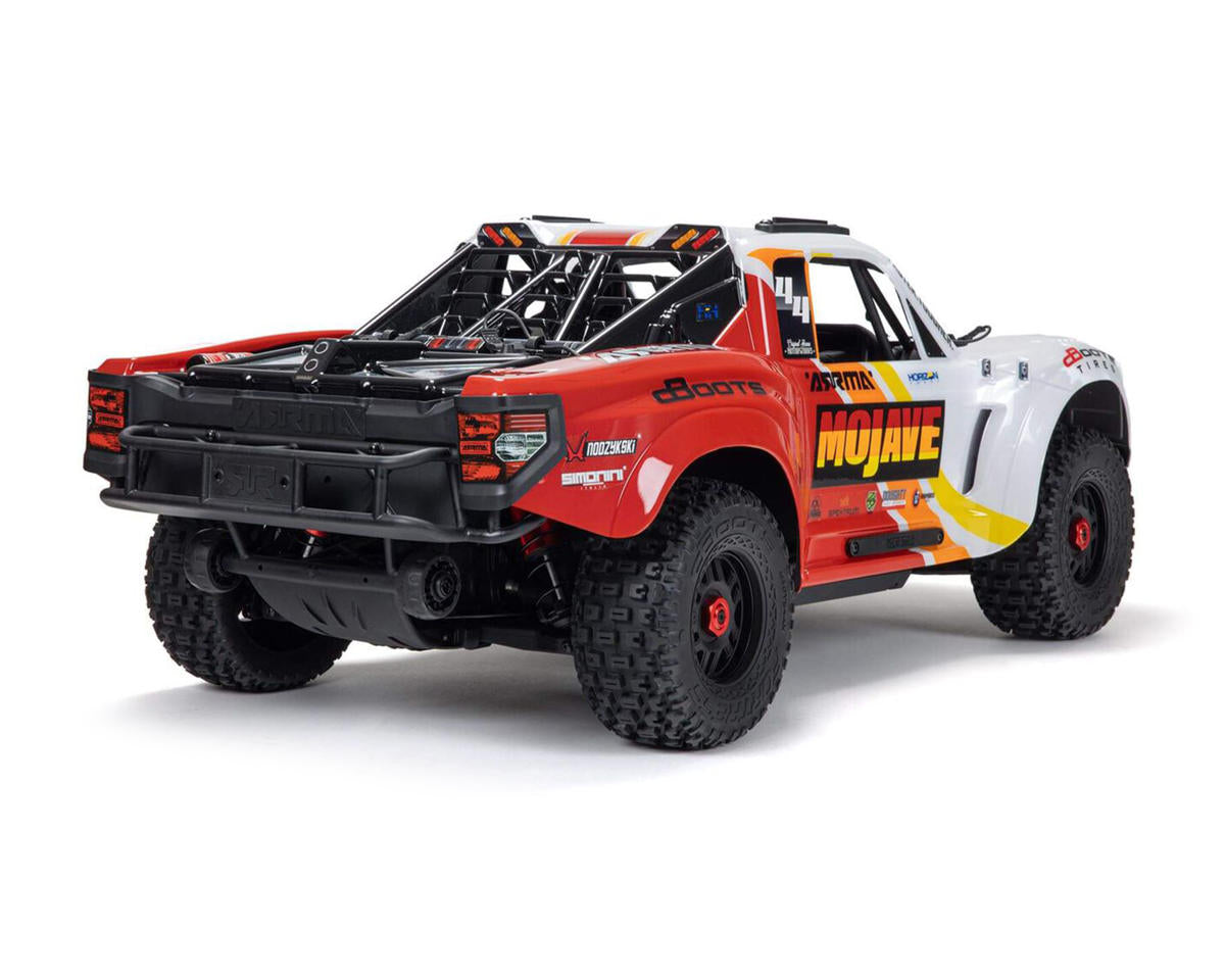 Arrma Mojave 4S BLX Brushless 1/8 4WD RTR Electric Desert Truck (White/Red) w/Spektrum SLT3 2.4GHz Radio