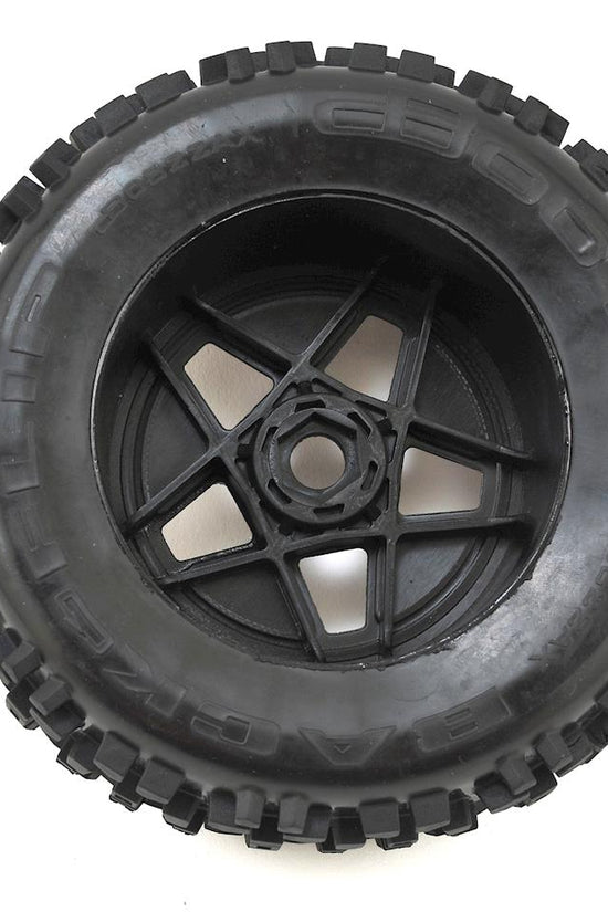 Arrma Dboots 'Back-Flip Mt 6S' Pre-Mounted Tires (Black) (2)
