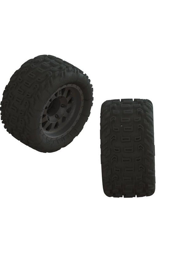 Arrma VORTEKS 4x4 3s BLX - TIRES & Wheels (tyres rims DBoots Katar ARA4305V3