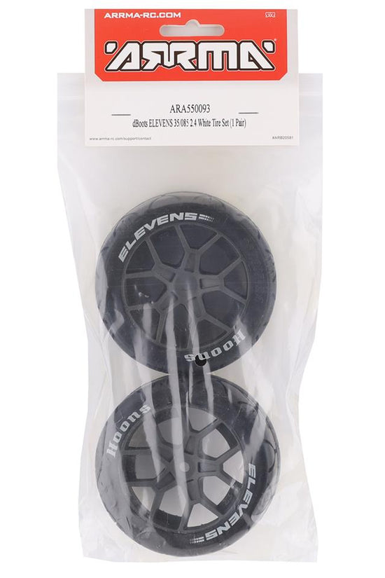 Arrma DBoots Elevens 35/085 2.4 Pre-Mounted Tires (2) (White)