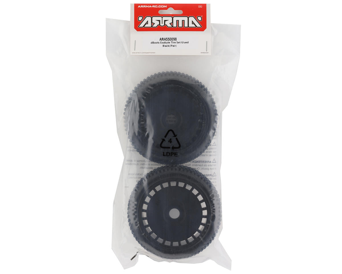 Arrma Pre-Mounted DBoots Exabyte Tire (Black) (2)