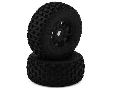 Arrma dBoots Fortress LP Pre-mounted Tire Set (Black) (2) w/17mm Hex 1/8 MOJAVE 4S