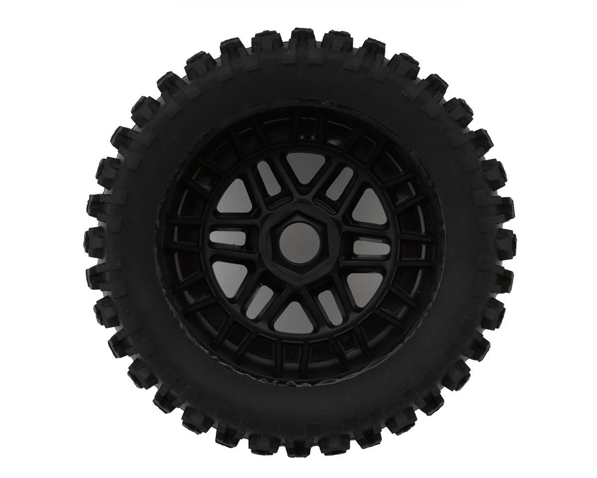 Arrma dBoots Fortress LP Pre-mounted Tire Set (Black) (2) w/17mm Hex 1/8 MOJAVE 4S