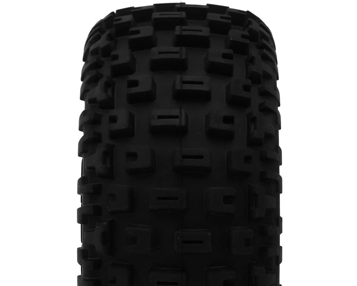 Arrma dBoots Fortress LP Pre-mounted Tire Set (Black) (2) w/17mm Hex 1/8 MOJAVE 4S
