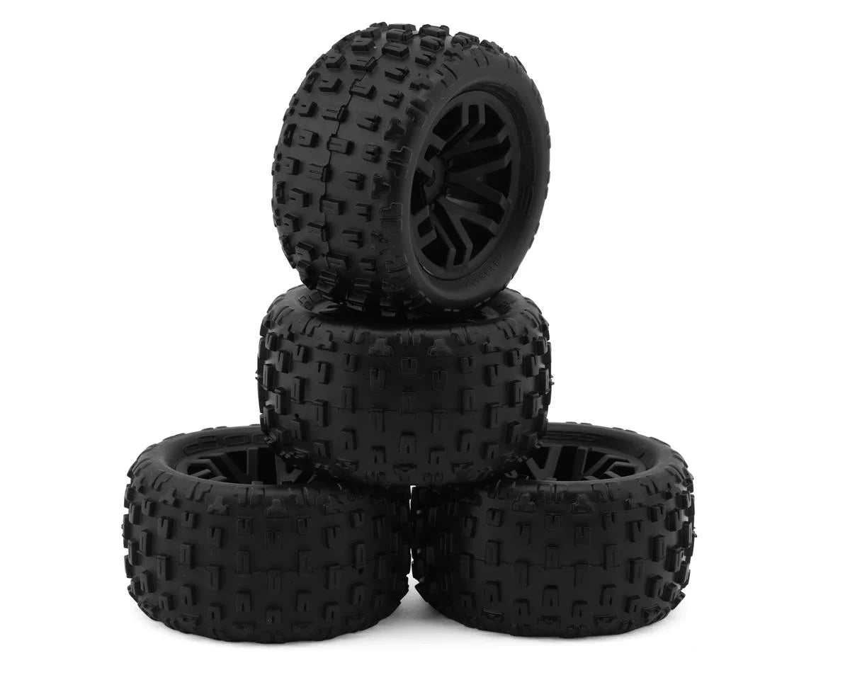 Arrma dBoots Fortress Pre-mounted MT Tire Set (Black) (2) w/12mm Hex