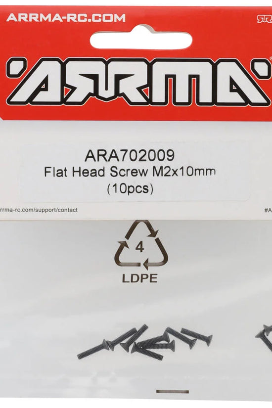 Arrma 2x10mm Flat Head Screw (10)